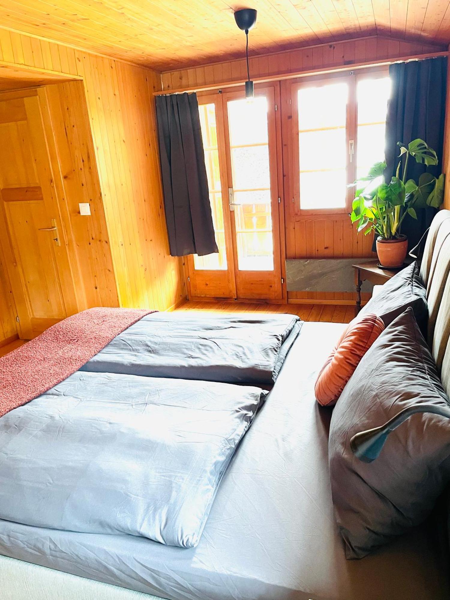 Lovely & Great Equipped Wooden Alp Chalet Flat Kandersteg Extérieur photo
